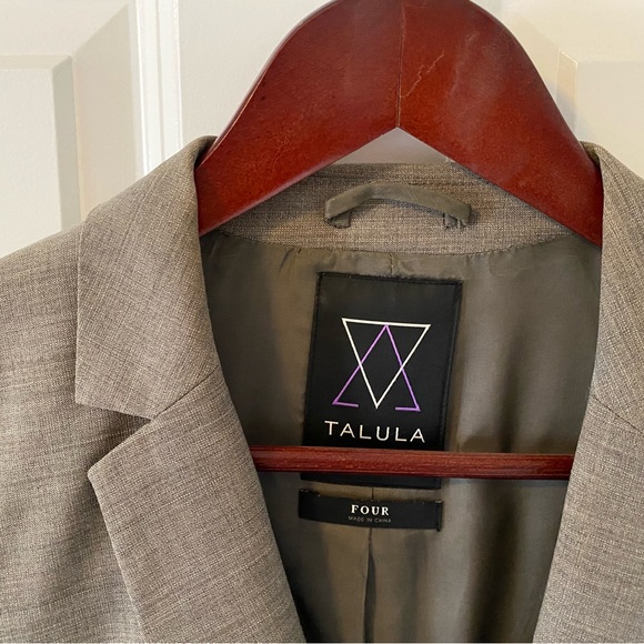 Talula Light Grey Fine Wool Blazer - Picture 4 of 6